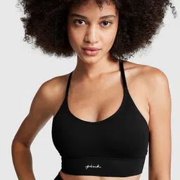 Victoria's Secret PINK Seamless Racerback Workout Sports Bra With All Day Comfort-image-7