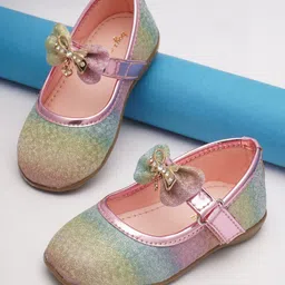boyz n galz Shimmered Bow Applique Detailed Mary Janes Ballerinas - Multi Colour-picture-29