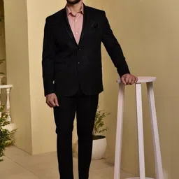 PRINTINDIA Men Solid Notched Lapel Long Sleeves Blazer-picture-11