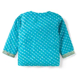 Exclusive from Jaipur Cotton Woven Full Sleeves Striped Kurta Dhoti Set With Booties - Green image 3