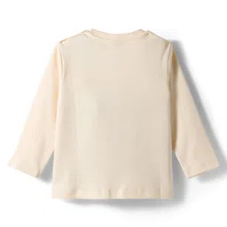 Babyoye 100% cotton Ecojiva Knit Dungaree & Full Sleeves Inner Tee With Animal Print - Green image 3