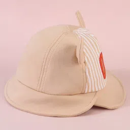 babyhug BabyhugBaseball Cap with Ear Applique & Number Embroidery Beige - Diameter 16 cm image 4