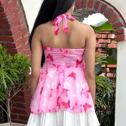 TANDUL Tie-Up Neck Georgette Top image 5