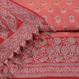 Meena Bazaar Floral Woven Design Unstitched Dress Material image 5