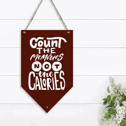 Art Street Brown & White Count The Memories Not The Calories Wall Decor image 1