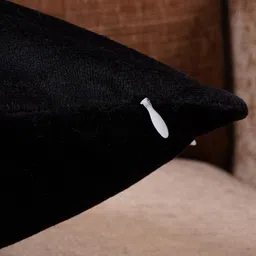 HOMEMONDE Set of 5 Black Velvet Square Cushion Covers image 3