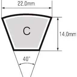 Mitsuboshi Standard V Belt Type C 9347 mm, C368-picture-22