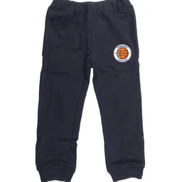 Wear Your Mind Kids Navy Blue Solid Straight Fit Joggers-image-98