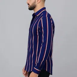 COMBRAIDED Men Striped Casual Shirt image 2