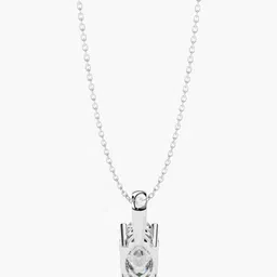 VALANOVA 925 Sterling Silver White Gold Diamond Studded Pendant - 0.55 gm image 5