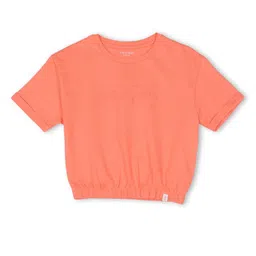 Gini and Jony Girls Solid Round Neck Cotton Top-picture-17