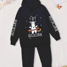 FOREVER FRIDAY Girls Printed Pure Cotton Sweatshirt With Jogger-picture-13