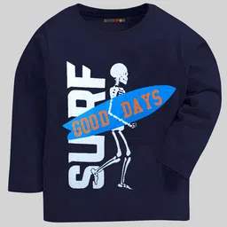 KUCHIPOO Kids Pack Of 5 Typography Printed T-shirts image 3