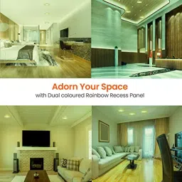 Orient 6 W Rainbow Dual Colour Round Recess Panel Light White & Green (Pack of 4) image 3