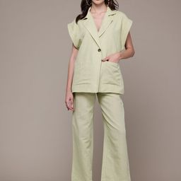 Label Ritu Kumar Coton Linen Top With Trousers-picture-46