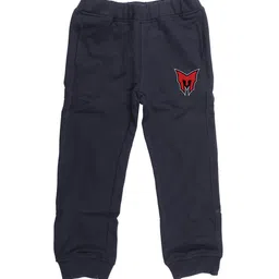 Wear Your Mind Kids Navy Blue Solid Straight Fit Joggers-image-71