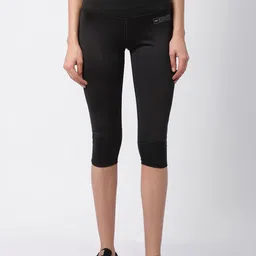 GOLDSTROMS Women Black Solid Slim Fit Capris-image-87