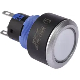 RS PRO Illuminated Push Button Switch Panel Mount 22.2 mm Cutout SPDT Blue LED 250 V AC, 1758912-picture-11