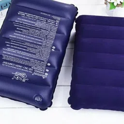 Zepdos Blue Velvet Air Pillow Travel Sleeping Pillow Backpacking Soft Comfortable Air Inflatable Travel and Tourist Pillow Headrest for Men and Women (Pack of 1) image 5