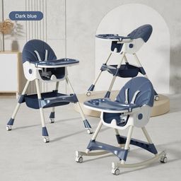 fab n funky High Chair with Rocking Function and Cushioned Seat - Blue-picture-19