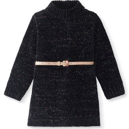 Babyhug Knitted Full Sleeves Woollen Dress - Black-picture-40