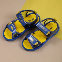 Kidsville DC Comics Featuring Batman Designed Sandals With Velcro Closure - Blue-image-4
