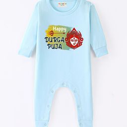BLUSHES Infants Durga Puja Printed Pure Cotton Romper-picture-31