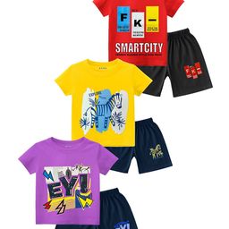 FRENCH KLEIDER Boys Printed T-shirt with Shorts-picture-12