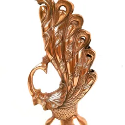apka mart Copper Toned Textured Metal Flower Vase-image-11