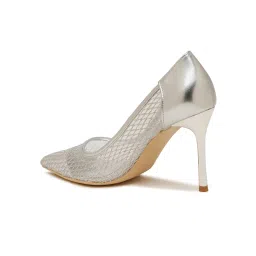 Flat n Heels Women Silver Pumps image 4