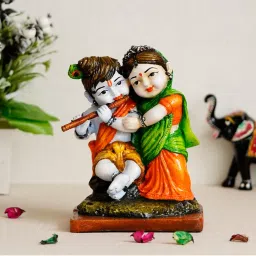 eCraftIndia Colorful Radha Krishna Artistic Polyresin Figurine-picture-24