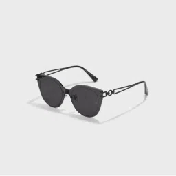 SAM AND MARSHALL Cindy 400UV Protection Metal Cat Eye Black Sunglasses-image-10