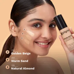 Pilgrim Long-Lasting Foundation & Lipstick Combo Golden Beige 215 & Royal Noor 05 image 4