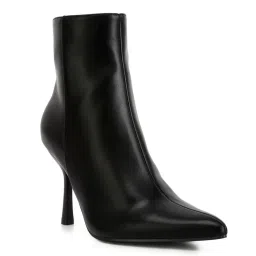 London Rag Black Ankle Length Stiletto Heel Boots-image-31