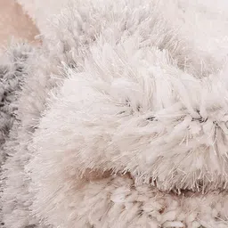 CARPETIFY Unisex Off White Striped Anti-Skid Polyester Carpet image 3