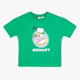 Koton Boys Snoopy Graphic Printed Round Neck Cotton T-shirt-picture-58