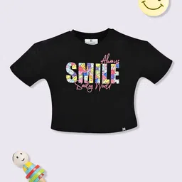YK X Minute Mirth Girls Typography Printed T-shirt-picture-13