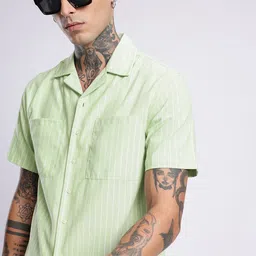 glitchez Classic Vibe Vertical Striped Shirt-picture-16