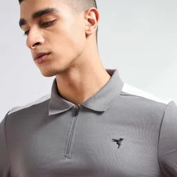 Technosport Men Colourblocked Antimicrobial Slim Fit Sports T-shirt image 3