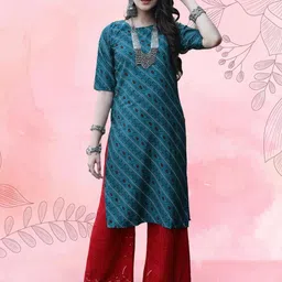 Ethnic basket Women Pack Of 2 Multicoloured Crepe Kurtas image 4