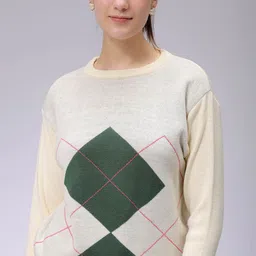 Freehand by The Indian Garage Co Women Self Design Pullover-image-45