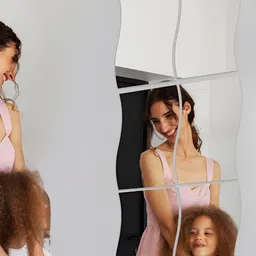 Art Street 6-Pcs Rectangle Wave Shape Self-Adhesive Acrylic Wall Mirror Stickers-image-69