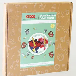 Kidoz Superhero Cape With Wooden Sword & Shield DIY Craft Kit Raw MDF - Multicolour-picture-14