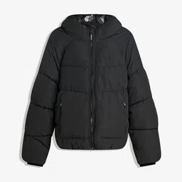 Bershka Hooded Longline Padded Jacket image 5