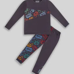 UNICORNS Kids Video Game Printed Pure Cotton T-shirt with Trousers Night Suit-picture-26