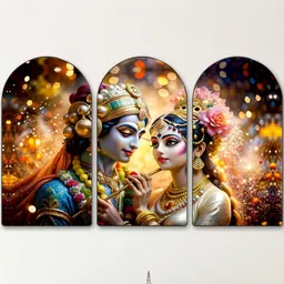 SAF Multicoloured Set of 3 Piece MDF Religious Wall Paintings-picture-25
