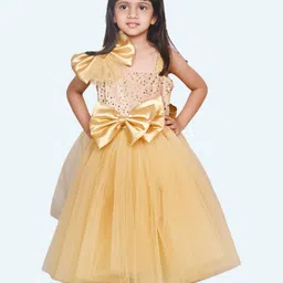 Modish Kids-Unisex Gold Polyester Dresses-picture-46