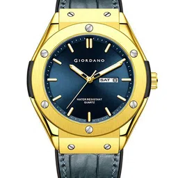 GIORDANO Men Dial & Leather Bracelet Style Straps Analogue Watch GZ-50142-03 image 3