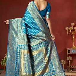 DIVASTRI Woven Design Zari Art Silk Heavy Work Banarasi Saree image 4