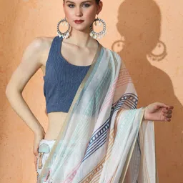 Jaipur Kurti Floral Designer Saree image 5